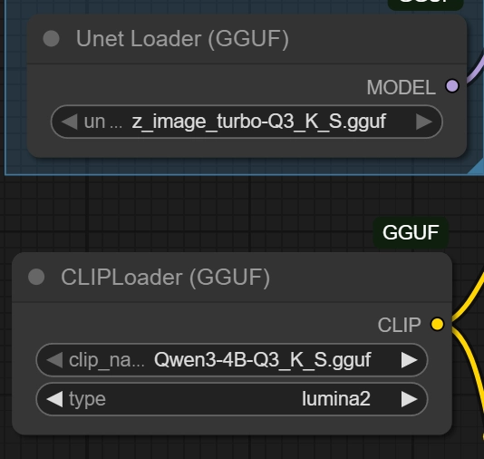 Z-Image GGUF Model Selection